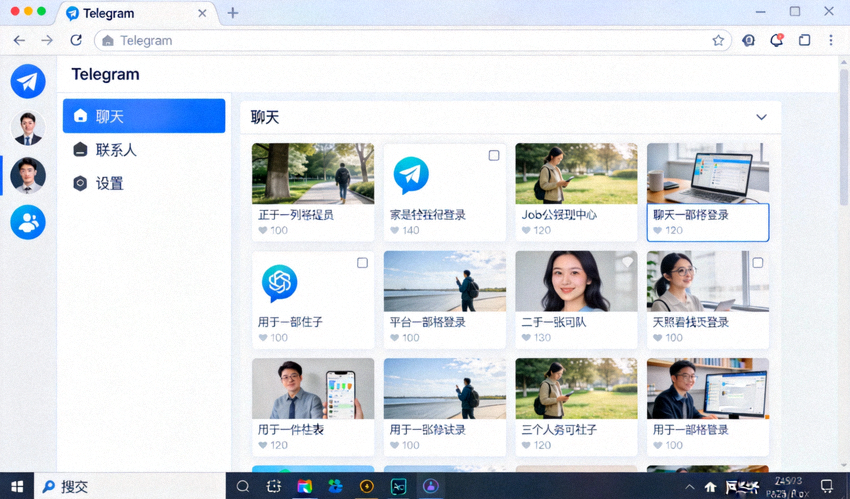 步骤七截图：成功设置为简体中文界面的Telegram Desktop主窗口外观