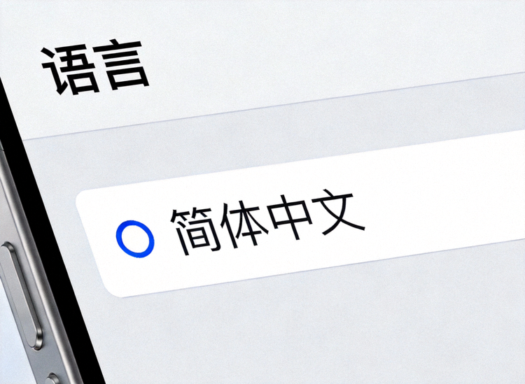 Telegram语言设置界面截图 - 显示选择简体中文选项